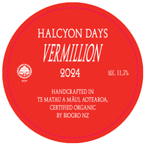 Halcyon Days 2024 Vermillion, light red, Sangiovese.